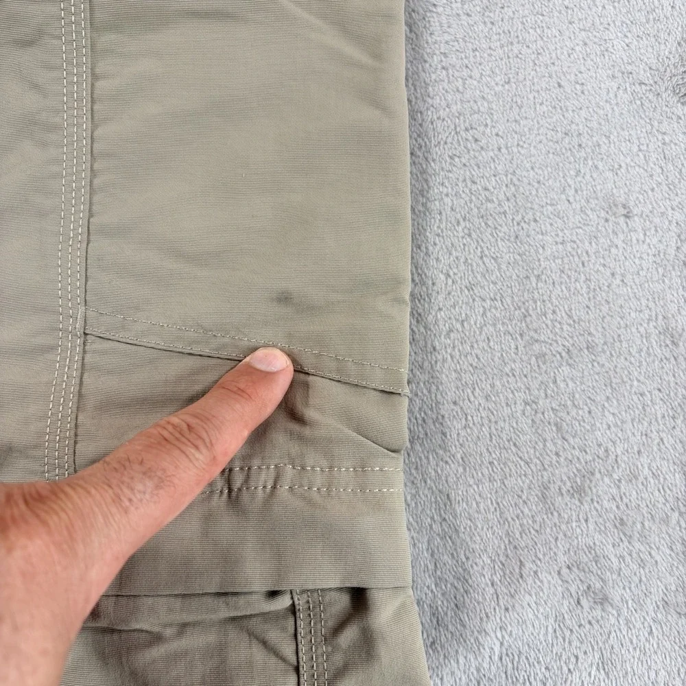 The North Face Zip Off Convertible Pants Khaki Beige Nylon Hiking Men 2XL 42x31